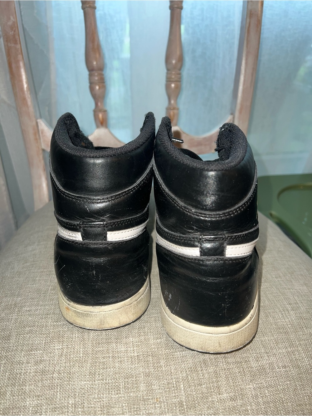 Nike Black High-Top Athletic Sneakers with White Accent